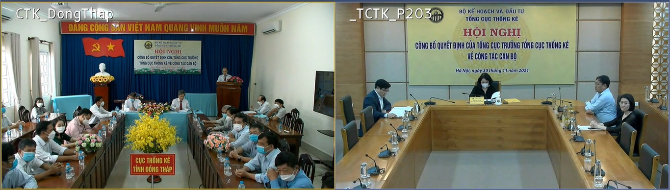 Hội nghị công bố quyết định của Tổng cục trưởng TCTK về công tác cán bộ Cục Thống kê tỉnh Đồng Tháp 1