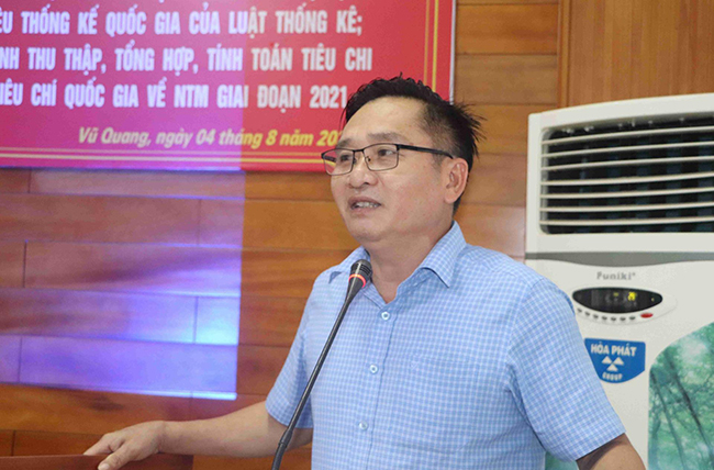 Huyện Vũ Quang - phổ biến Luật sửa đổi, bổ sung một số điều và Phụ lục danh mục chỉ tiêu thống kê quốc gia của Luật Thống kê 1