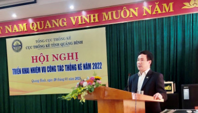 Lãnh đạo Tổng cục Thống kê tham dự Hội nghị triển khai nhiệm vụ công tác thống kê năm 2022 tại Quảng Bình 