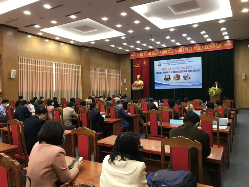 Bắc Giang tổ chức Hội nghị Tổng kết Tổng điều tra kinh tế và Điều tra cơ sở hành chính năm 2021