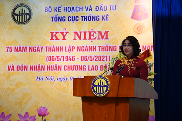 Diễn văn Kỷ niệm 75 năm ngày thành lập ngành Thống kê của Tổng cục trưởng Nguyễn Thị Hương 