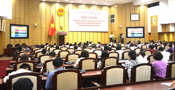 Hội nghị Tổng kết Tổng điều tra kinh tế và Điều tra cơ sở hành chính năm 2021 trên địa bàn thành phố Hà Nội