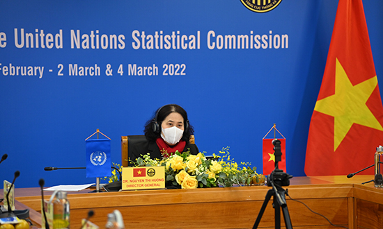 Tổng cục trưởng Tổng cục Thống kê phát biểu tham luận tại Kỳ họp lần thứ 53 của Ủy ban Thống kê Liên hợp quốc