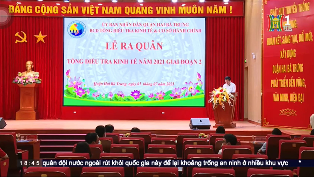 Lễ ra quân Tổng điều tra kinh tế năm 2021 giai đoạn 2 tại Hà Nội (phát trên kênh H1)