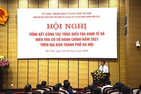 Hội nghị Tổng kết Tổng điều tra kinh tế và Điều tra cơ sở hành chính năm 2021 trên địa bàn thành phố Hà Nội 2