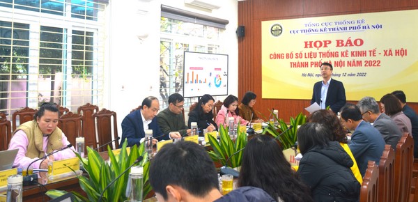 Họp báo công bố số liệu thống kê kinh tế -xã hội thành phố Hà Nội năm 2022 1