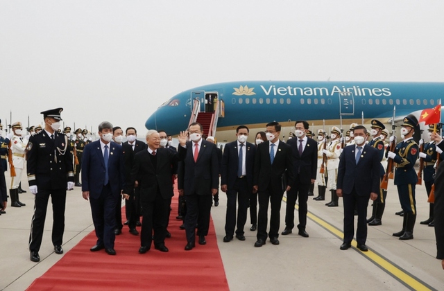 Tổng Bí thư Nguyễn Phú Trọng đến Bắc Kinh, bắt đầu chuyến thăm chính thức nước Cộng hòa Nhân dân Trung Hoa 3
