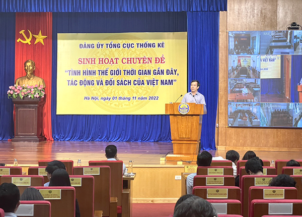 Tổng cục Thống kê tổ chức sinh hoạt chuyên đề “Tình hình thế giới thời gian gần đây, tác động và đối sách của Việt Nam”