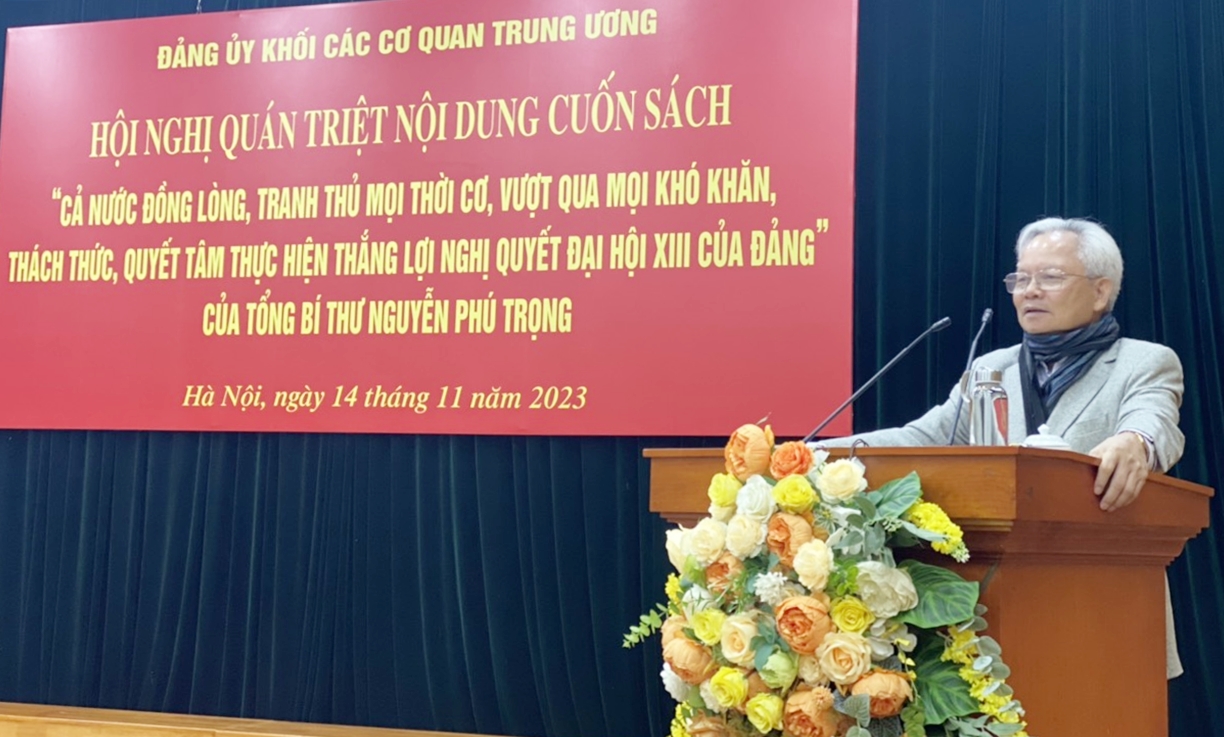 Đảng bộ Bộ Kế hoạch và Đầu tư nghe quán triệt nội dung cuốn sách của Tổng Bí thư Nguyễn Phú Trọng