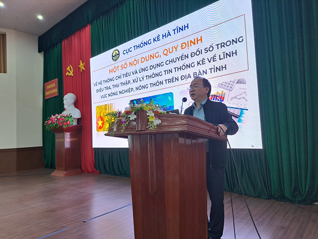 Hội nghị tập huấn về công tác Chuyển đổi số và Thống kê trong ngành Nông nghiệp và Phát triển nông thôn Hà Tĩnh năm 2024 2