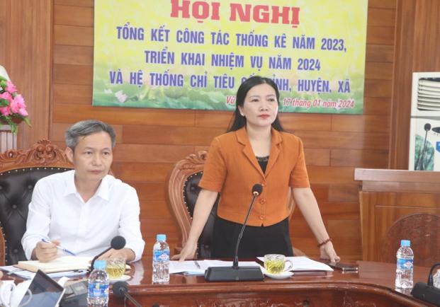 Tổng kết công tác Thống kê năm 2023, triển khai nhiệm vụ năm 2024 tại huyện Vũ Quang, tỉnh Hà Tĩnh