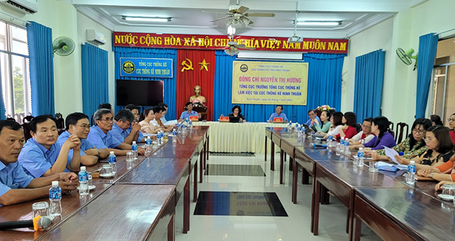 Đoàn công tác Tổng cục Thống kê làm việc tại Cục Thống kê tỉnh Ninh Thuận