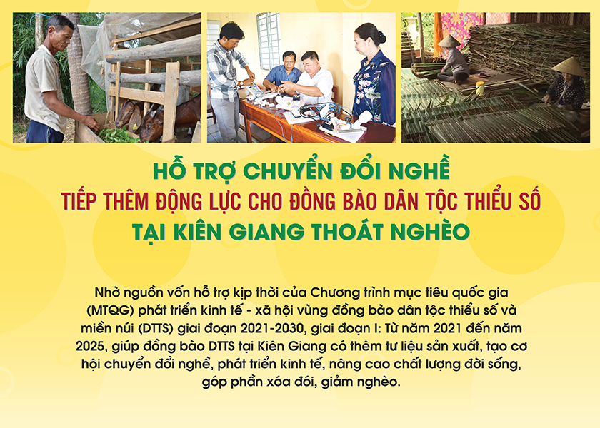 Hỗ trợ chuyển đổi nghề - tiếp thêm động lực cho đồng bào DTTS tại Kiên Giang thoát nghèo