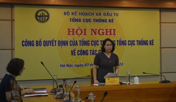 Hội nghị công bố Quyết định của Tổng cục trưởng TCTK về công tác cán bộ Cục Thống kê tỉnh Kiên Giang và Trường Cao đẳng Thống kê