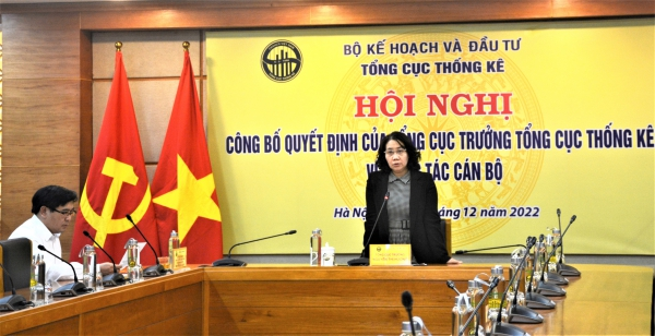 Hội nghị trực tuyến công bố Quyết định của Tổng cục trưởng TCTK  về công tác cán bộ của CTK tỉnh Thái Bình và Nam Định