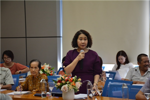 Tổng cục trưởng TCTK Nguyễn Thị Hương phát biểu tại buổi Tọa đàm