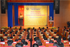 Tổng cục trưởng TCTK Nguyễn Bích Lâm phát biểu tại Hội nghị