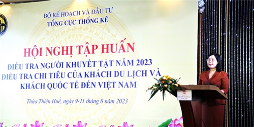 Chùm ảnh Hội nghị tập huấn điều tra người khuyết tật năm 2023 và điều tra chi tiêu của khách du lịch, khách quốc tế đến Việt Nam